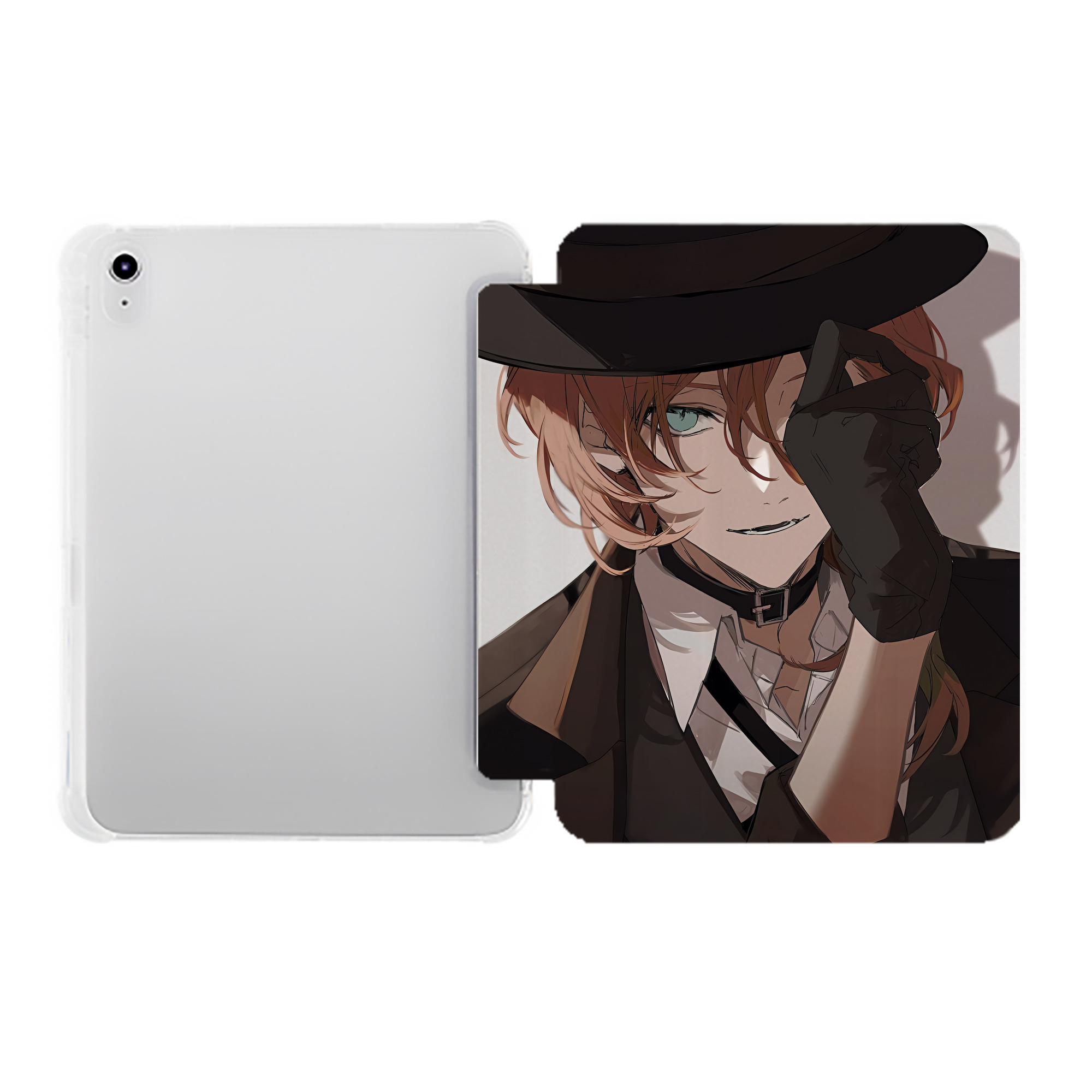 （画像用） 文豪ストレイドッグス Bungo Stray Dogs IPad ケース ペン収納付き 三つ折りスタンド PUレザー×シリコン 対応機種9.5/10.5/10.9インチ